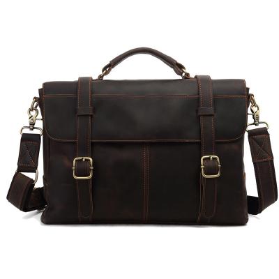 China Men Briefcase Doctor Lawyer Computer Bag Cowhide Male Genuine Leather Laptop Bag 15.6