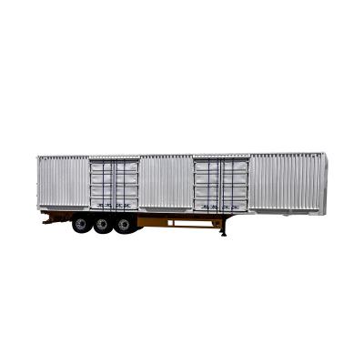 China Truck Trailer Best price 3 Axles 13m coating Insulation Box Truck for transport bulk cargo dry van semi trailer for sale