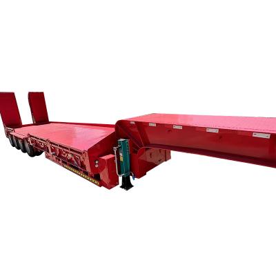 China Truck Trailer Best Price 3 Axle 60ton 80ton 100ton 12tires flatbed truck semi trailer for sale