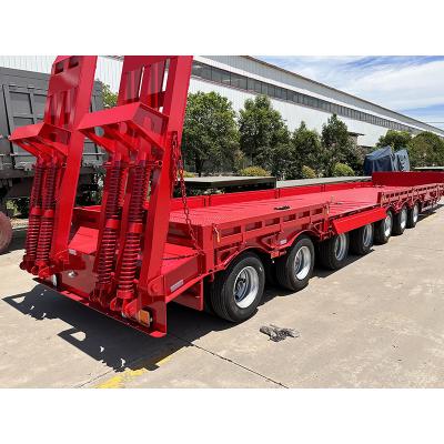 China Truck Trailer High Quality 60ton 80ton 100ton 300ton  utility trailers truck flatbed semi trailer for sale