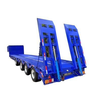 China Truck Trailer Low Bed Semi Trailer 3 Axle 53ft flatbed semi trailer utility trailers and truck for sale