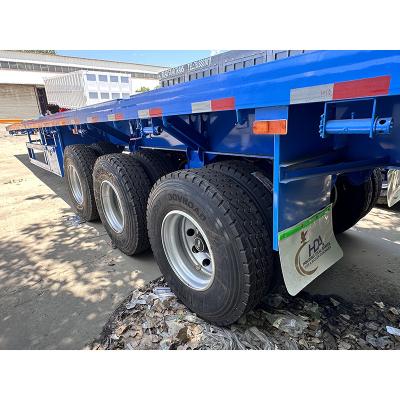 China Truck Trailer Heavy Goods 20ft 40ft 45ft 53 Foot 60ton 80ton 100ton 300ton Flatbed Semi Trailer for sale