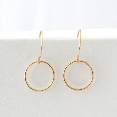 China 2021 Trendy Environmental Friendly Jewelry 18K Gold Plated 925 Sterling Silver Big Round Hoop Earrings For Women for sale