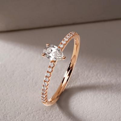 China Environmental Friendly Jewelry 925 Sterling Silver Rose Gold Plated Water Spiritual Drop Shaped Healing Crystals Ring for sale