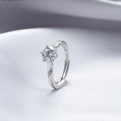 China High Quality Diamond Ring Jewelry Wedding Engagement Ring High Quality Moissanite Diamond Open Ring for sale