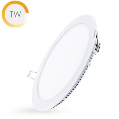 China Downlight 6W CCT Ultra Thin Ultra Thin Round Adjustable White Panel in 2000K-6000K LED Panel Light DC24V Dimmable Recessed Ceiling Light for sale