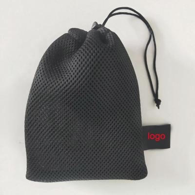 China Wholesale Custom Moq Sport Drawstring Bag Low Rope Handle Small Mesh Bag Black , Sports Bag for sale