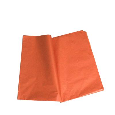 China Custom Logo Printed Special Orange Color Fashionable Waterproof Wrapping Tissue Paper for sale