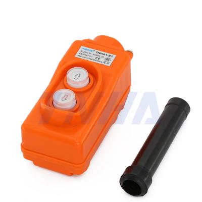 China TNHA1-21 Plastic Hoist Push Button Switch With Leather Tube for sale