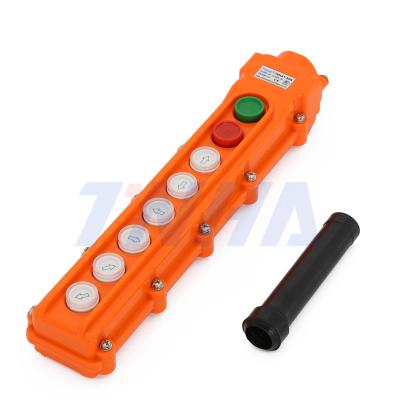 China TNHA1-63A Crane Plastic Rainproof Electric Emergency Stop 8 Buttons Remote Control Crane Switch for sale