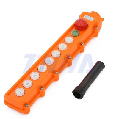 China Plastic Rainproof 10button Emergency Stop Crane Push Button Switch Pendant Control Station for sale