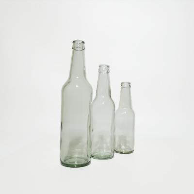 China Beverage& transparent glass beer bottles for whiskey drinking 500ml 330ml 250ml for sale