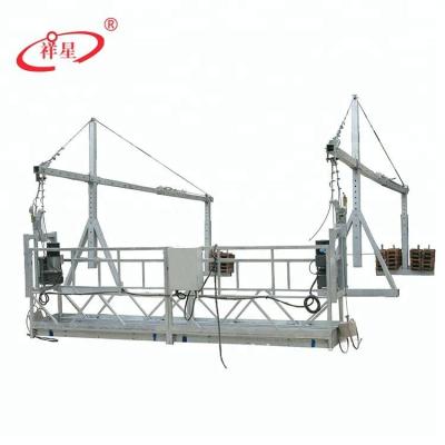 China Building facade cleaning double cabin crane lifting suspended platform for sale