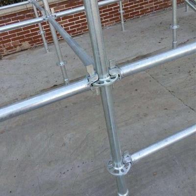 China Industrial Scaffolding Rosette Vertical Ledgers from Ringlock and Galvanized Cavity Jack Base for sale