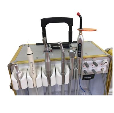 China 2021Mobile Metal Clinic Used Portable Dental Unit With Air Compressor for sale