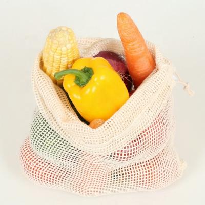 China Eco-Friendly Recycled Custom Large Grocery Store Mesh Bag For Potato Biological Washable Fridge Cotton Fruit Order Used Biodegradable for sale