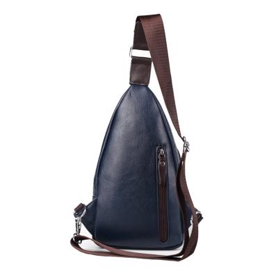 China Daily Used 2019 Newest Men's Front Cross - Body Chest Pack PU Leather Shoulder Sling Bag for sale