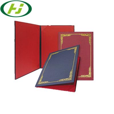 China General Custom Size Aluminum Stamp Diploma Folder A4 Folder Certificate Paper Holder for sale