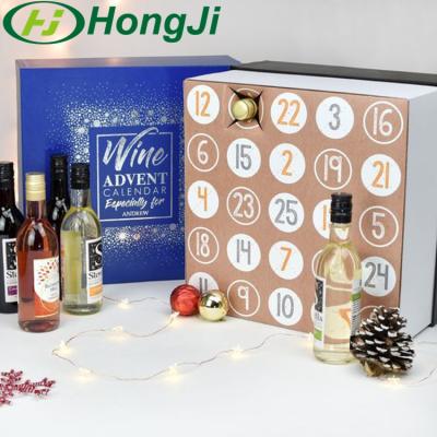 China China Handmade Factory Customized Wholesale Rectangular Cardboard Christmas Advent Calendar Beauty Packaging Gift Box for sale