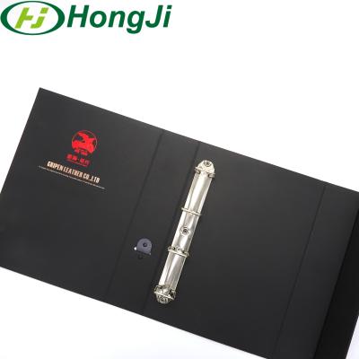 China Luxury High Quality Cover 3 or 4 Ring Binder Document Folder Cardboard Business Folder for sale