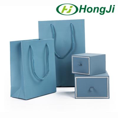 China Handmade Blue Drawer Designer Jewelery Boxes Cardboard Jewelry Gift Box for sale