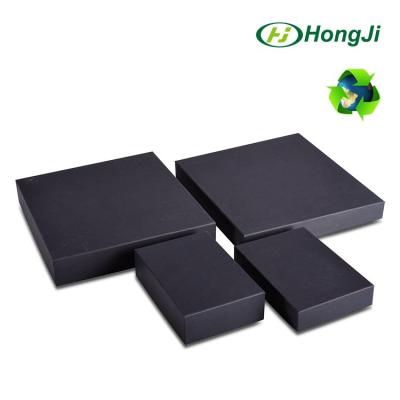 China Handmade Plain Black Velvet Foam Insert Cardboard Paper Jewerly Box for sale