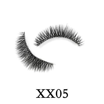 China OEM Long Style 3D Clear Natural Mink False Eyelashes False Short Tapered False Eyelashes OEM Style 3D Natural Soft Tape False False Eyelashes for sale